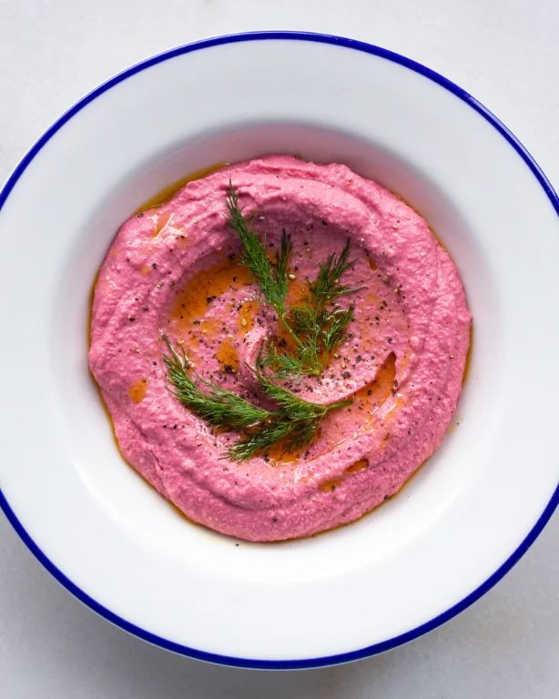Lemon-Dill Beet Hummus