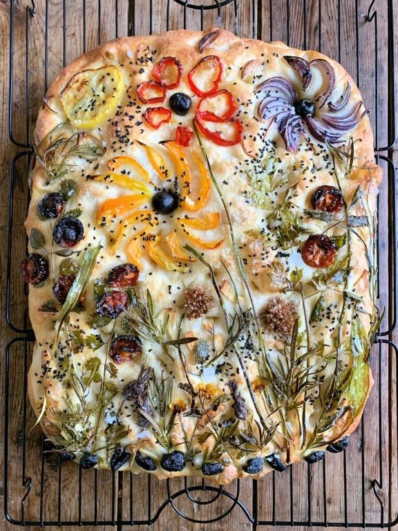 Lovage and Herb Focaccia Bread