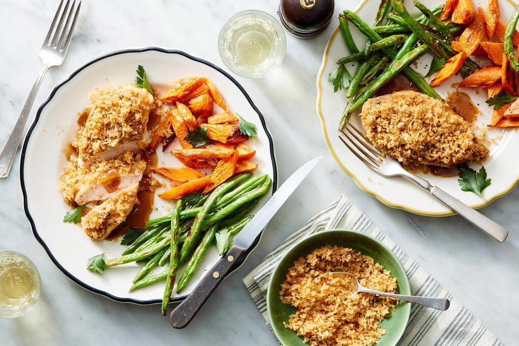 Maple Dijon Chicken Breast with Roasted Carrots
