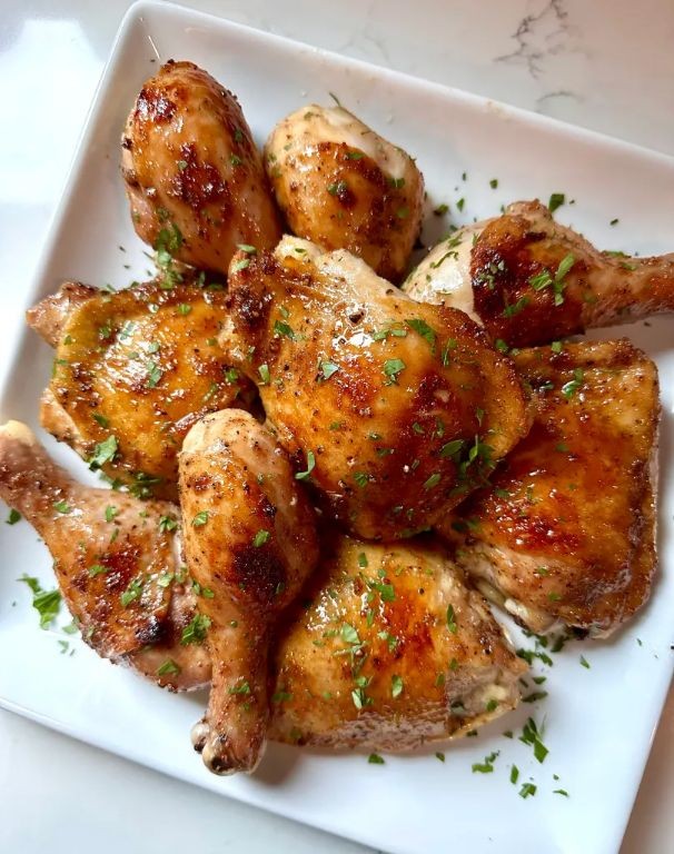 Maple Glazed Baked Chicken with Brown Butter Sauce
