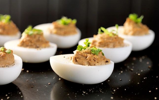 Marmite Deviled Eggs