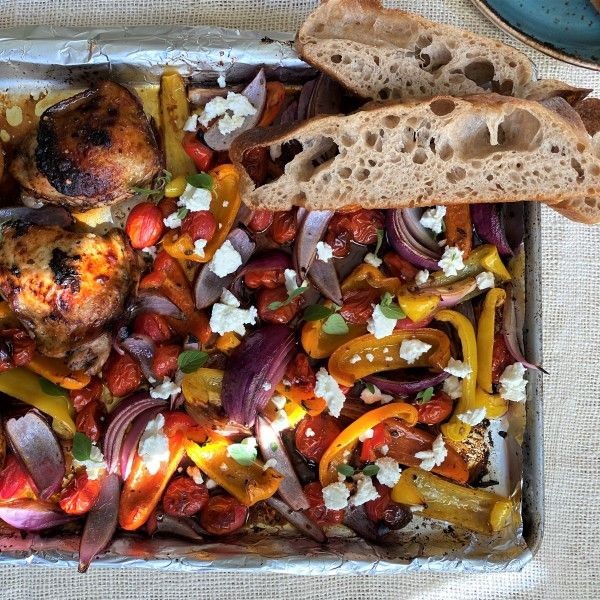 Mediterranean Chicken and Bell Pepper Bake