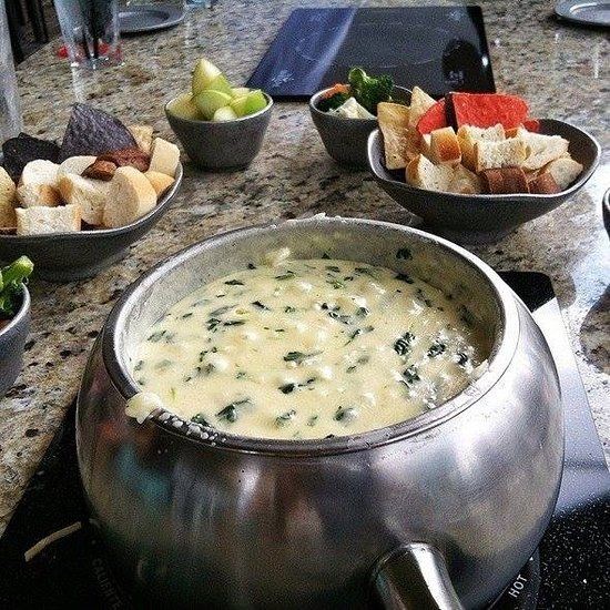 Melting Pot Spinach Artichoke Cheese Fondue