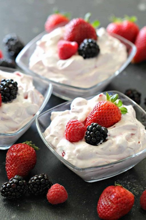 Mixed Berry Jello Cheesecake Pudding