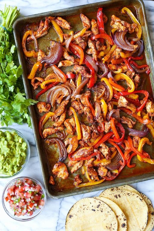 One-Pan Chicken and Bell Pepper Fajitas