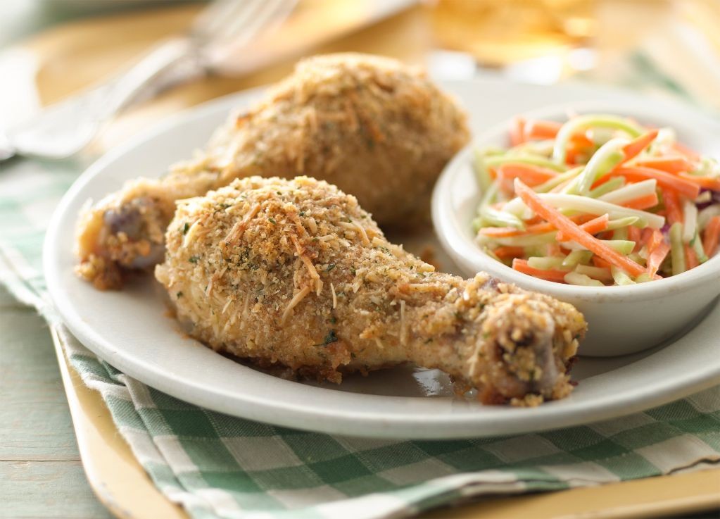 Parmesan Crusted Baked Chicken Legs