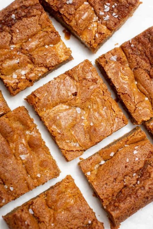 Peanut Butter Swirl Blonde Brownies