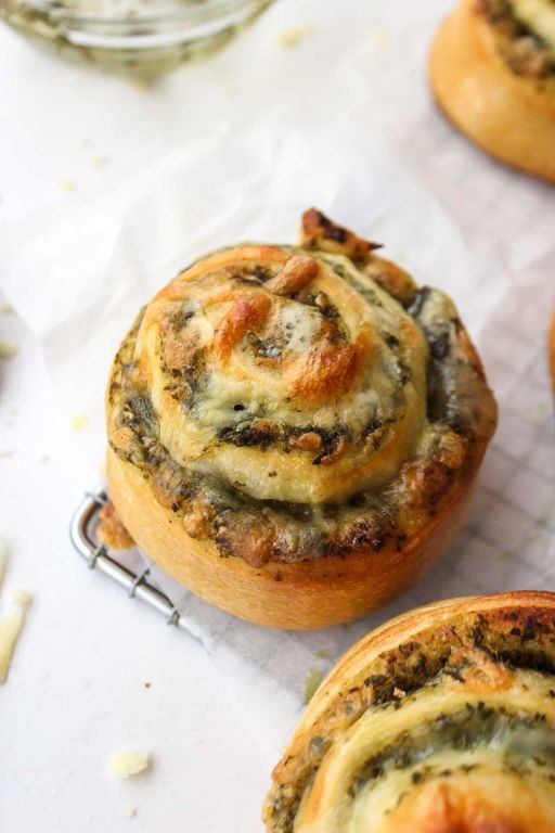 Pesto and Mozzarella Crescent Roll Pizza