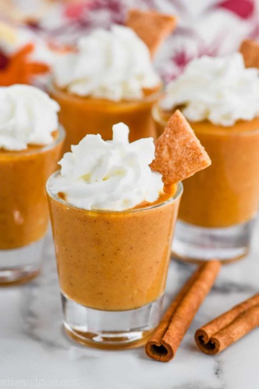 Pumpkin Spice Pudding Shots