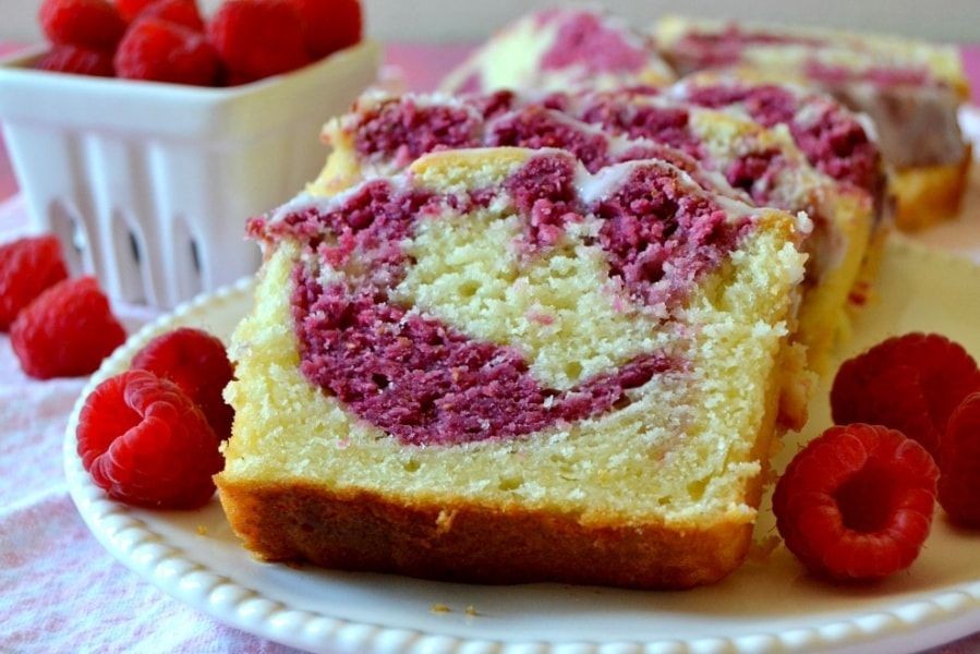 Raspberry Lemonade Pound Cake