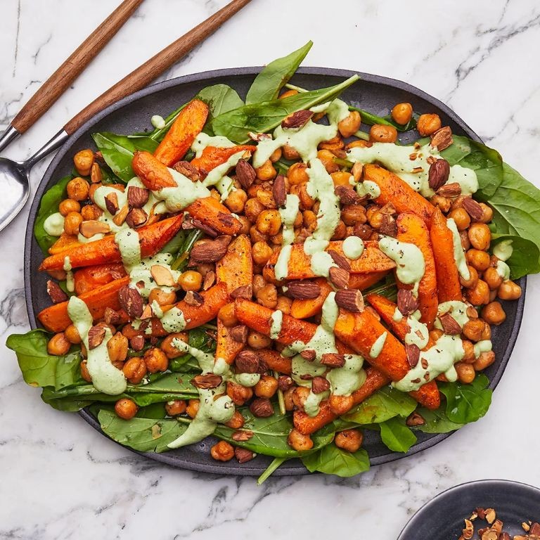 Roasted Carrot and Chickpea Salad
