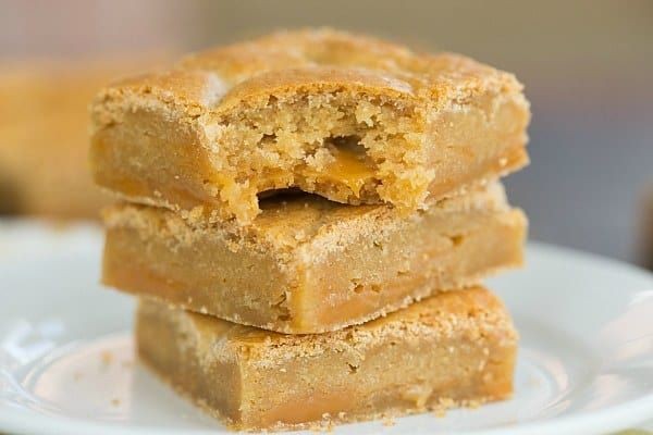 Salted Caramel Blonde Brownies