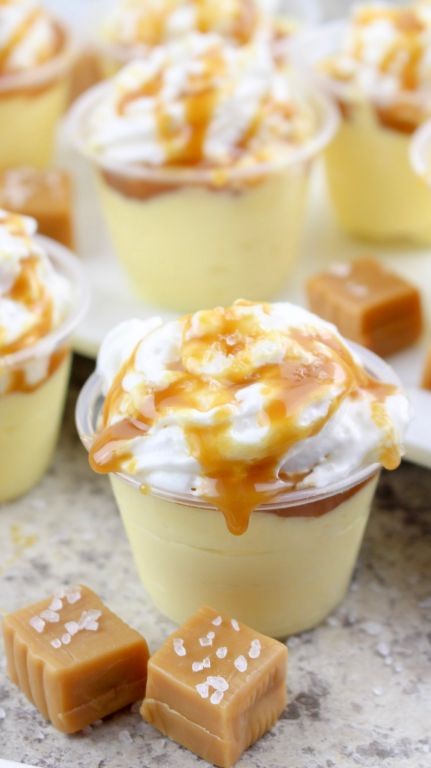 Salted Caramel Pudding Shots