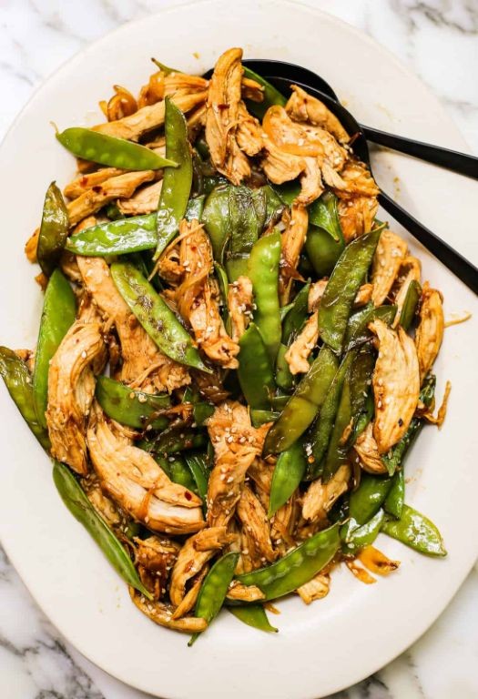 Sesame Ginger Chicken Breast with Snap Peas