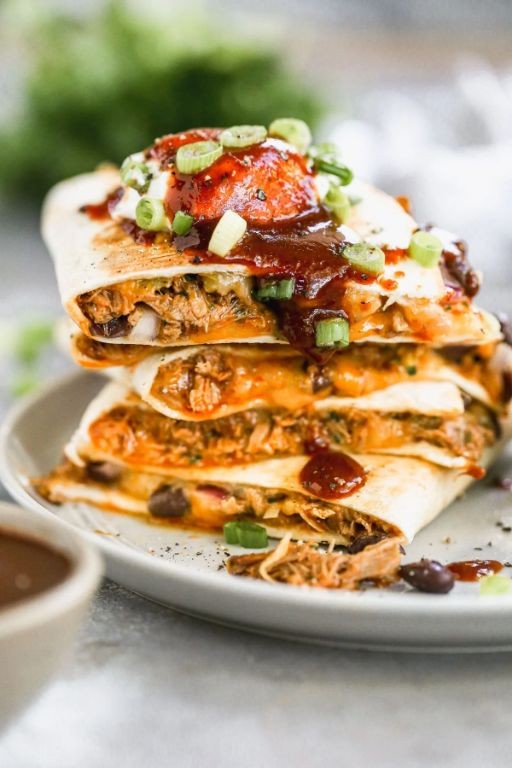 Simple Shredded Pork Quesadillas