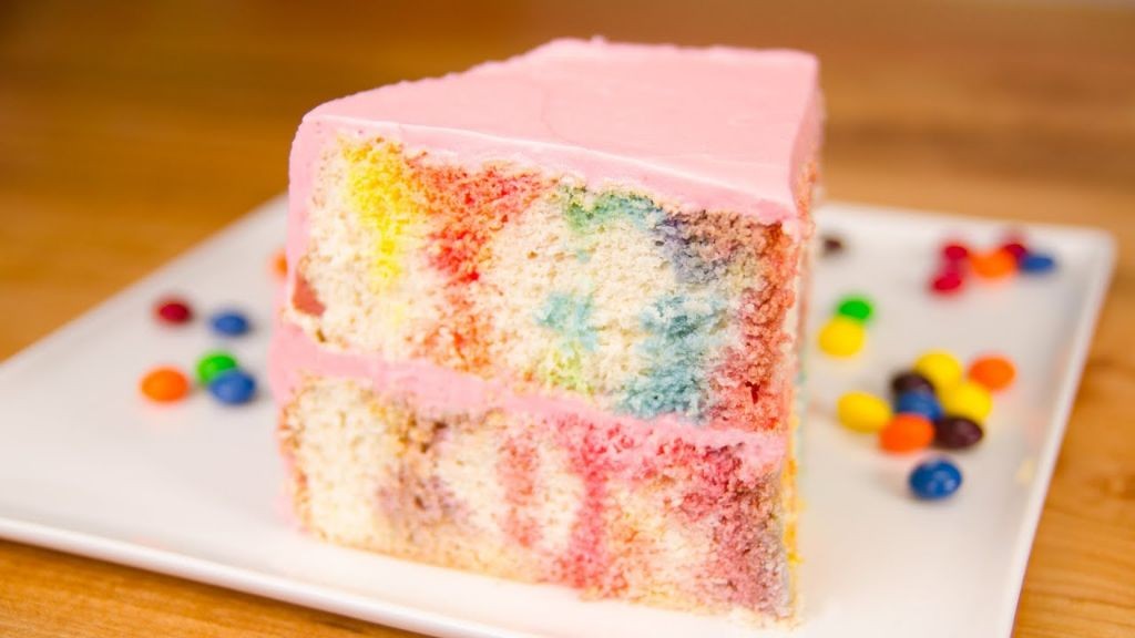 Skittle Buttercream Layer Cake