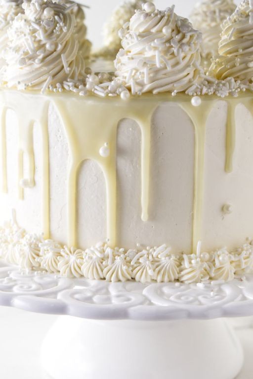 Skittle and White Chocolate Ganache Cake