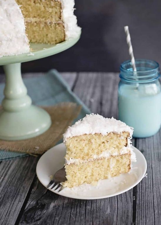 Skittle-Frosted Coconut Cake
