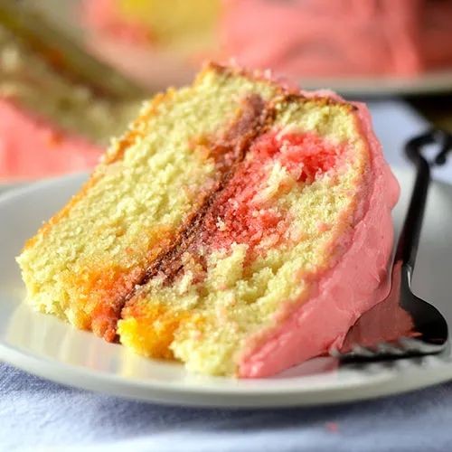 Skittle-Infused Vanilla Sponge Cake