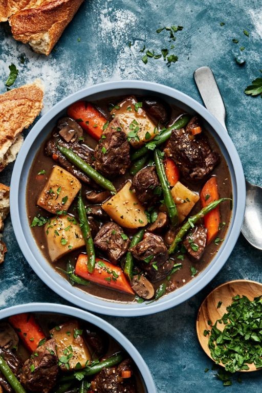 Slow Cooker Beef Tips with Green Beans