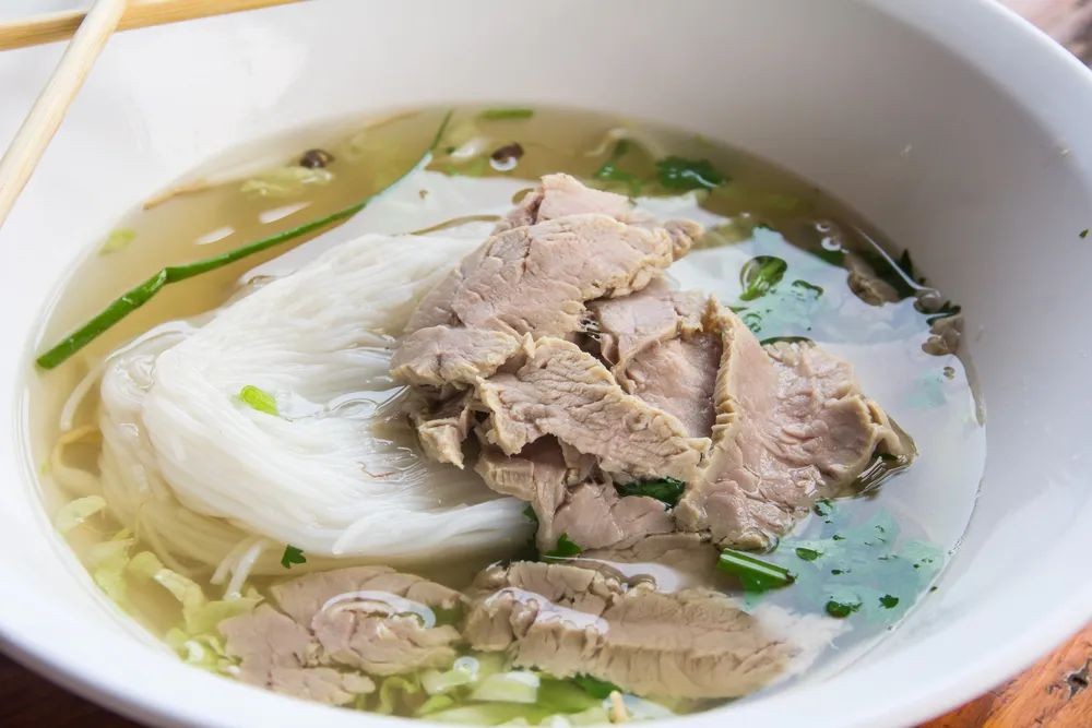 Smoked Chuck Roast Pho with Rice Noodles
