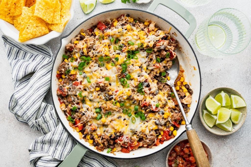 Southwest Hamburger Skillet Rice