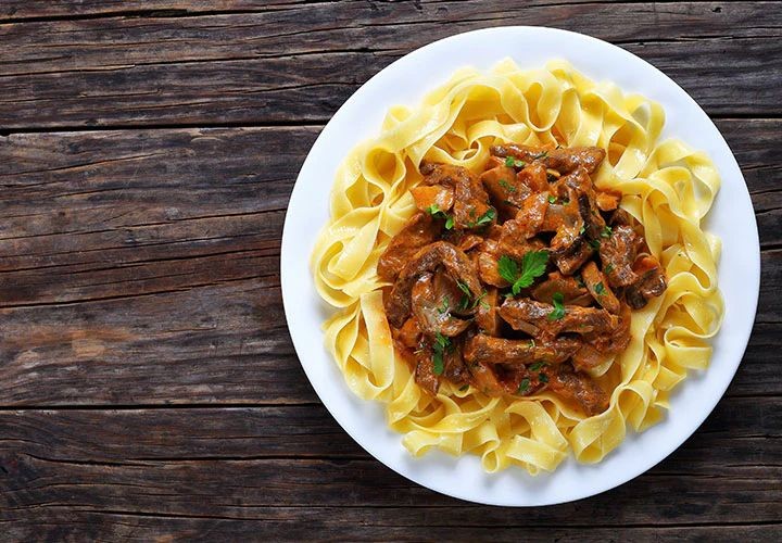 Spicy Beef Stroganoff with Paprika and Cayenne