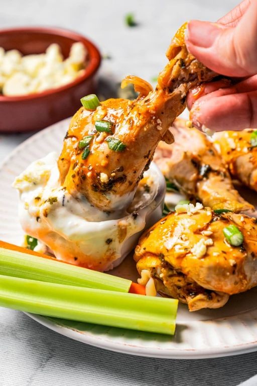 Spicy Buffalo Crockpot Chicken Legs