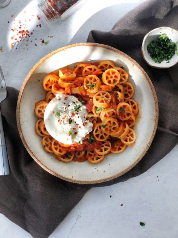 Spicy Burrata Pasta Arrabbiata