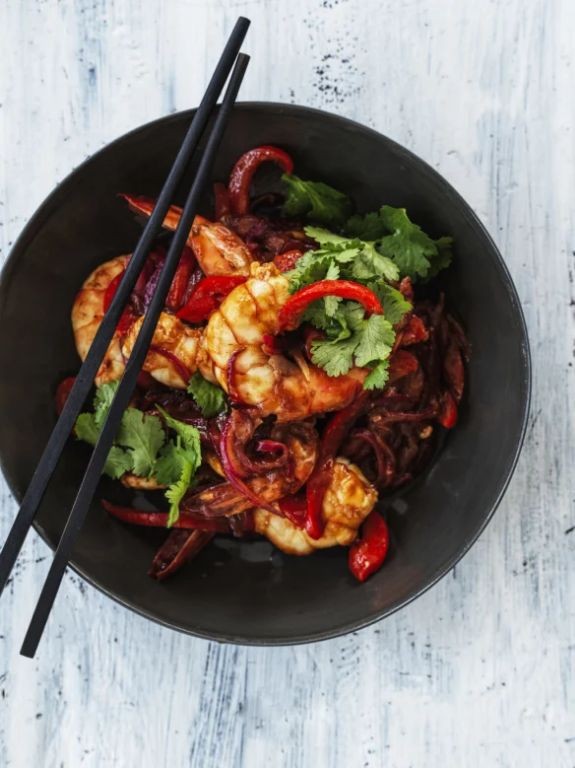 Spicy Tamarind Shrimp Stir-Fry