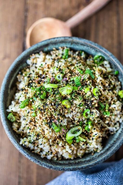 Steamed Japanese Rice with Furikake Seasoning