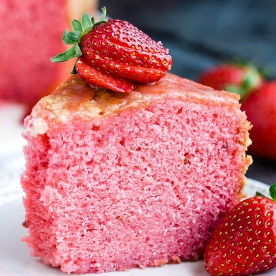 Strawberry Buttermilk Pound Cake