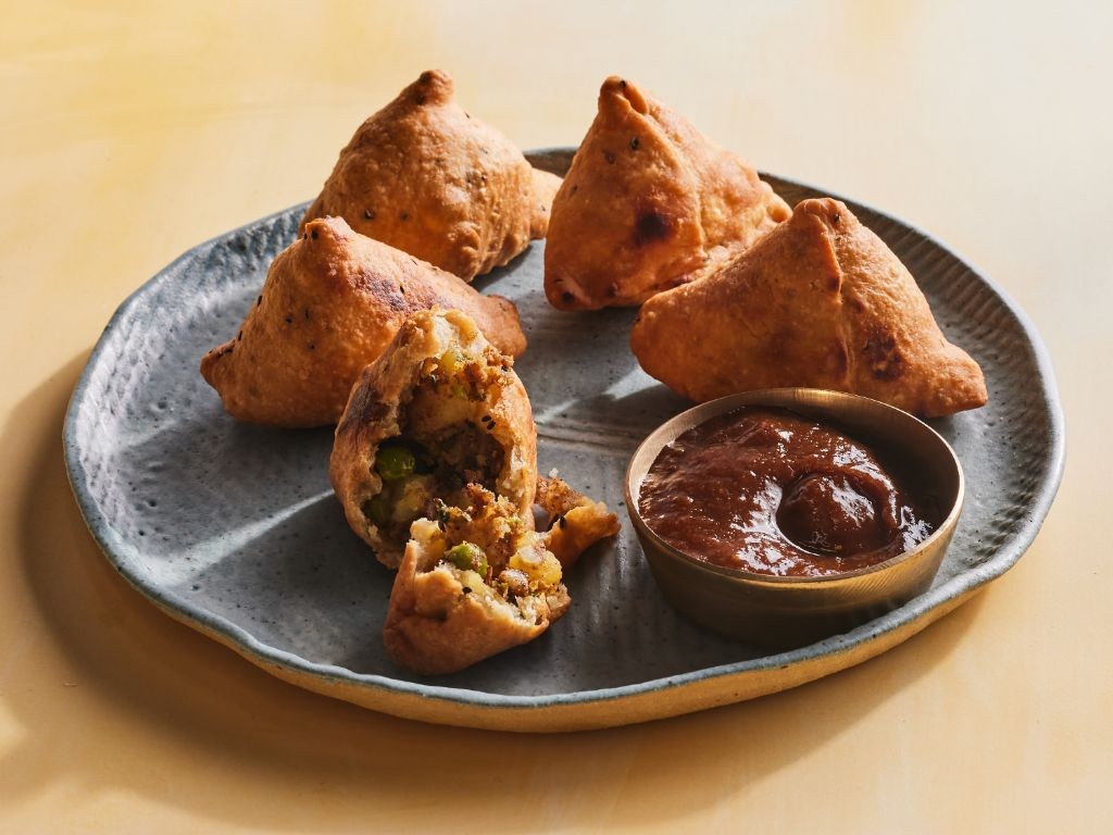 Tamarind Chutney Stuffed Samosas