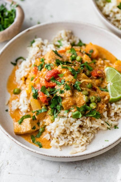 Thai Peanut Crockpot Chicken Legs