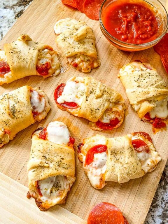 Three-Cheese Stuffed Crescent Roll Pizza