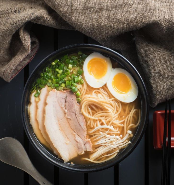 Traditional Japanese Ramen with Chashu Pork