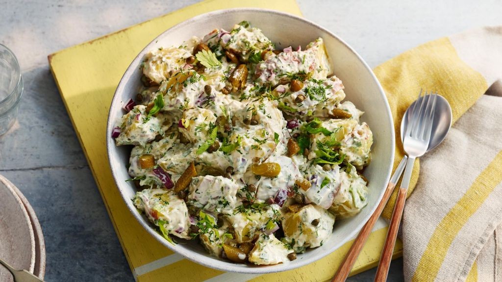 Warm Potato Salad with Lovage Dressing